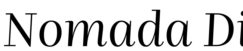 Nomada-Didone-Light-Italic font family download free