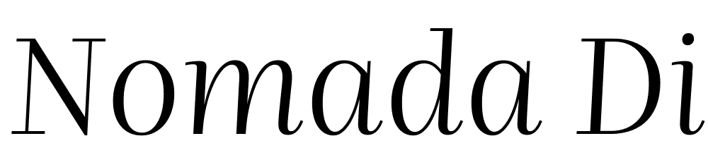 Nomada-Didone-Thin-Italic font family download free