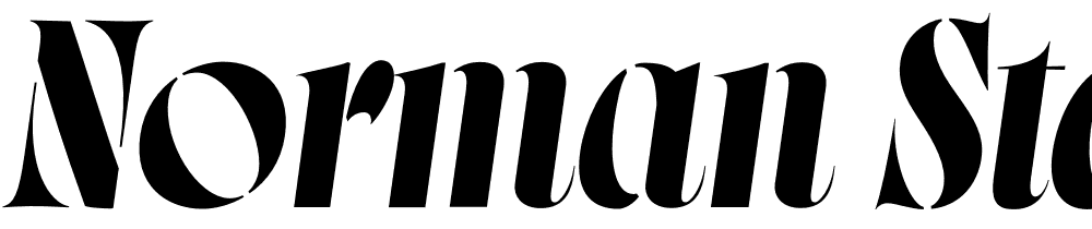 Norman-Stencil-Fat-Italic font family download free