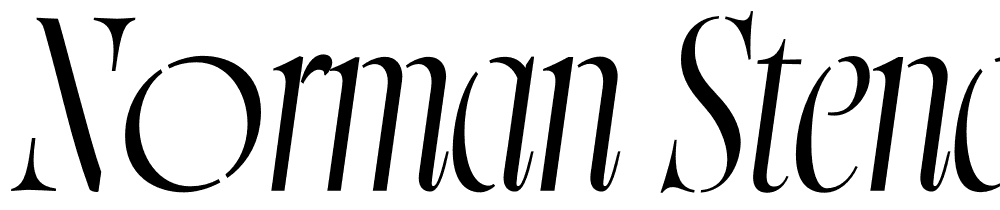 Norman-Stencil-Italic font family download free