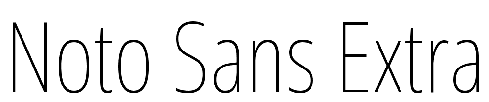 Noto-Sans-ExtraCondensed-Thin font family download free