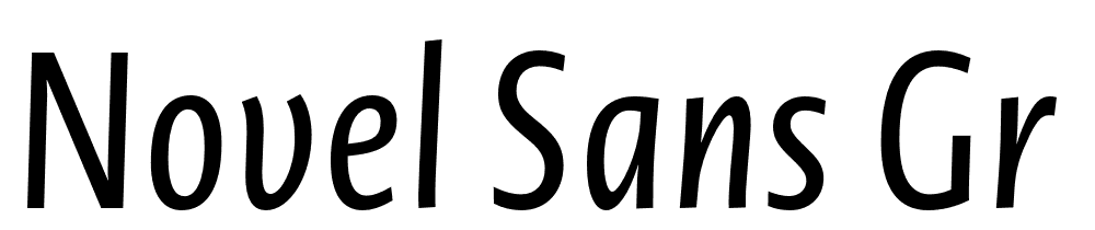 Novel-Sans-Gr-Cmp-Italic font family download free