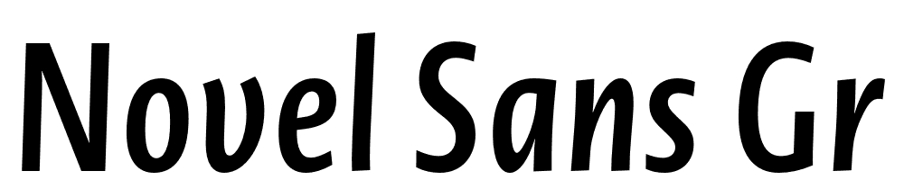 Novel-Sans-Gr-Cmp-SemiBd-It font family download free