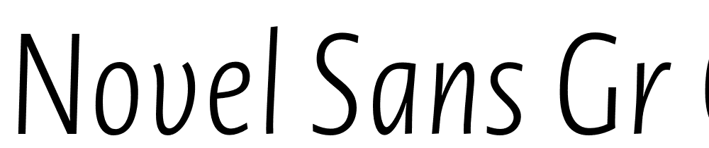 Novel-Sans-Gr-Cmp-XLight-It font family download free