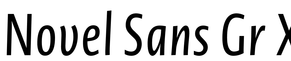 Novel-Sans-Gr-XCmp-Italic font family download free