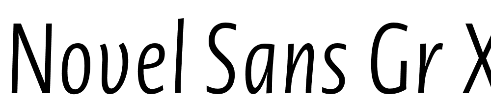 Novel-Sans-Gr-XCmp-Light-It font family download free