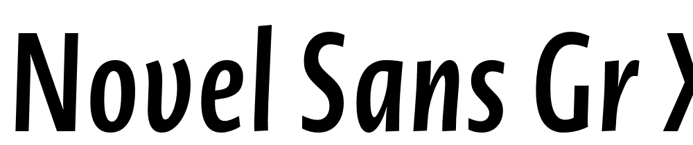 Novel-Sans-Gr-XCmp-SemiBd-It font family download free
