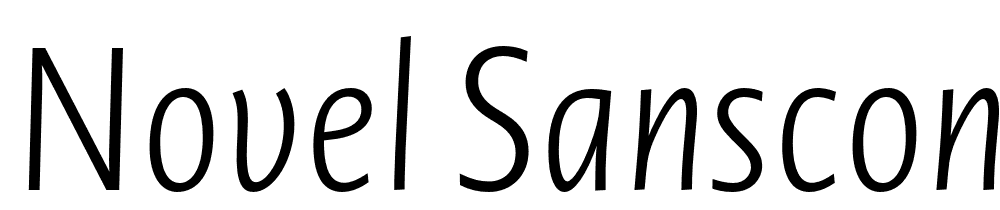 Novel-SansCond-Pro-ExtraLight-Italic font family download free
