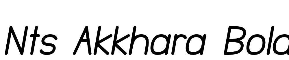 NTS-Akkhara-Bold-Italic font family download free