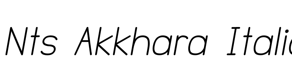 NTS-Akkhara-Italic font family download free