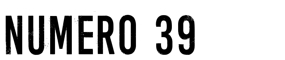 Numero-39 font family download free