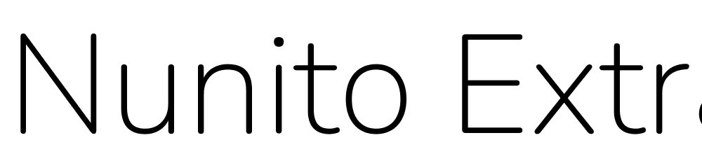 Nunito-ExtraLight font family download free