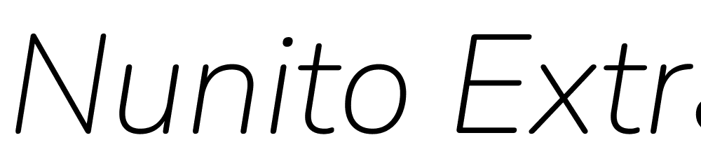 Nunito-ExtraLight-Italic font family download free