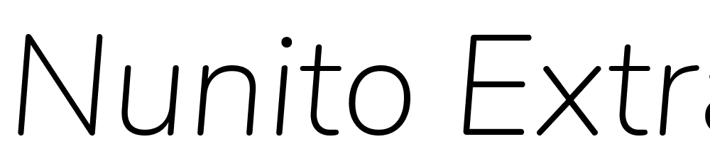 Nunito-ExtraLight-Italic font family download free