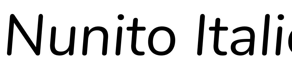 Nunito-Italic font family download free