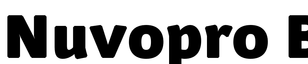 NuvoPro-Black font family download free