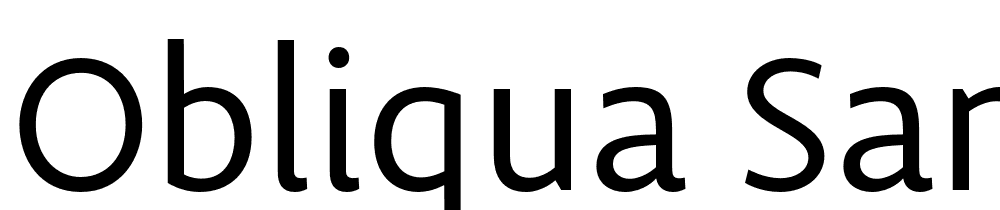 Obliqua Sans font family download free