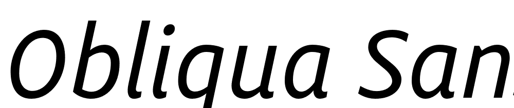 Obliqua-Sans-Italic font family download free