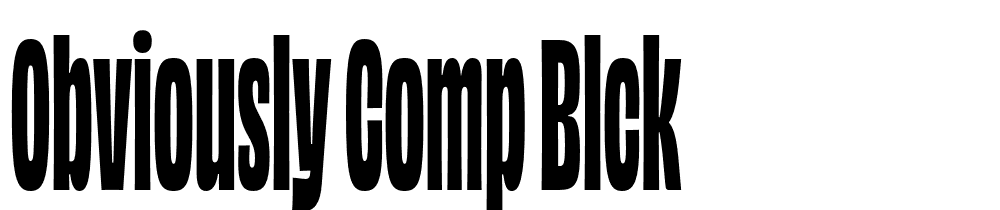 Obviously-Comp-Blck font family download free