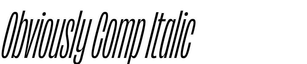 Obviously-Comp-Italic font family download free