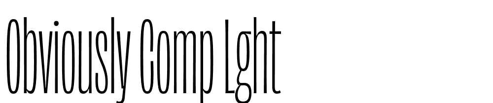 Obviously-Comp-Lght font family download free