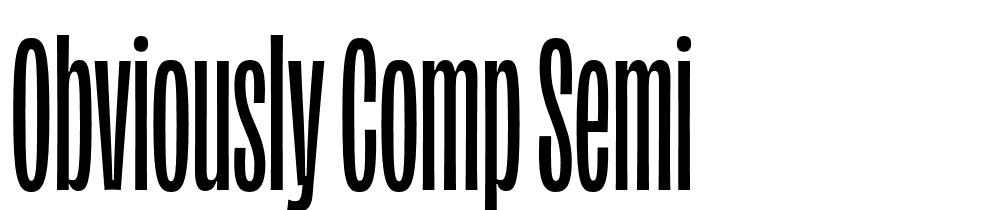 Obviously-Comp-Semi font family download free