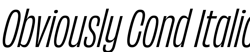 Obviously-Cond-Italic font family download free