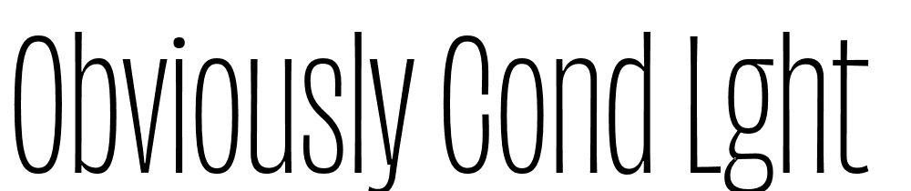 Obviously-Cond-Lght font family download free