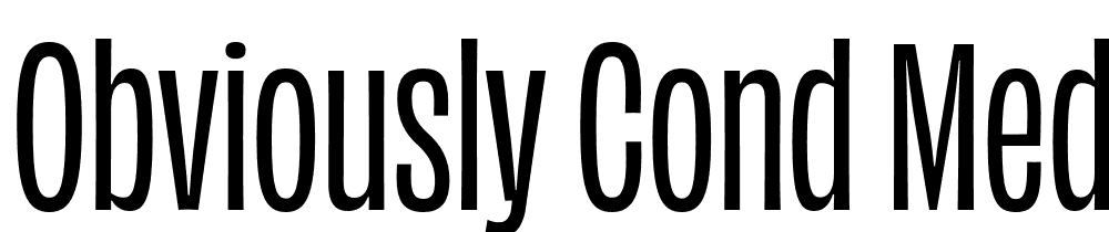 Obviously-Cond-Medi font family download free