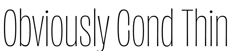 Obviously-Cond-Thin font family download free