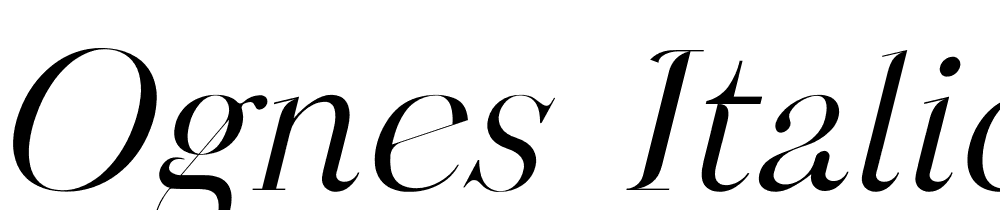 OGNES-Italic font family download free