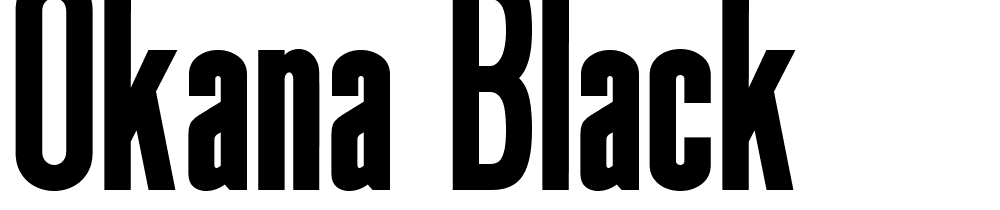 Okana-Black font family download free