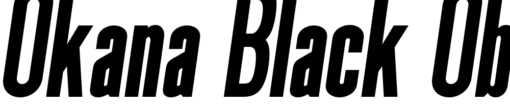 Okana-Black-Oblique font family download free