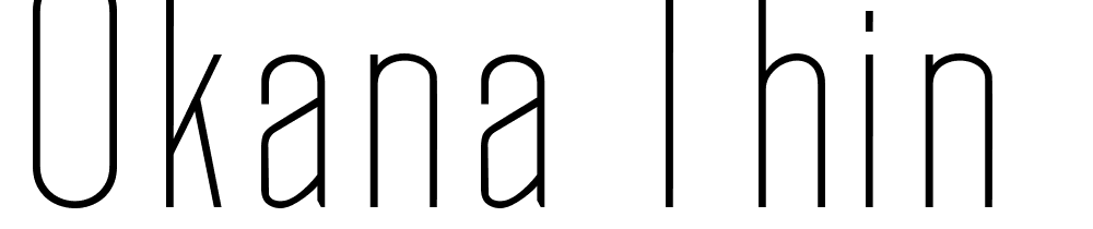 Okana-Thin font family download free