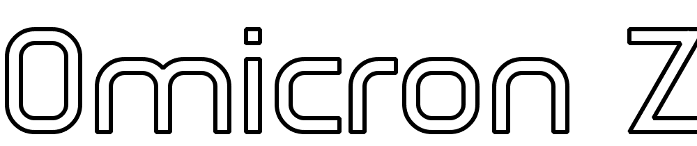 Omicron Zeta Hollow font family download free