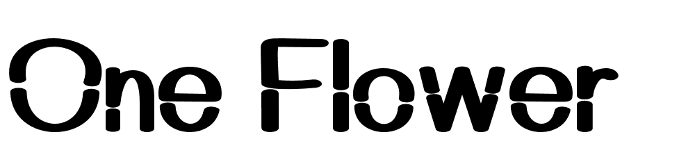 One Flower font family download free