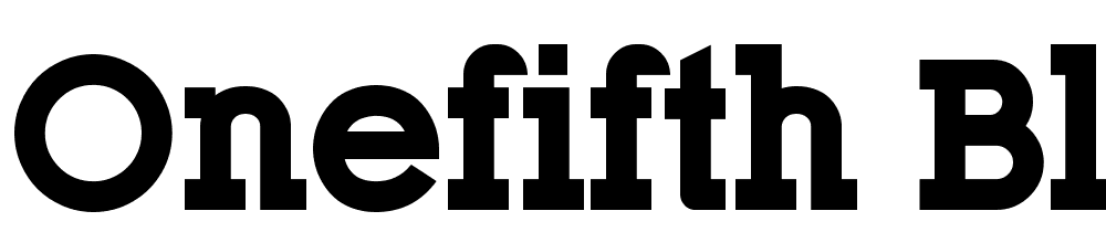 Onefifth-Black font family download free