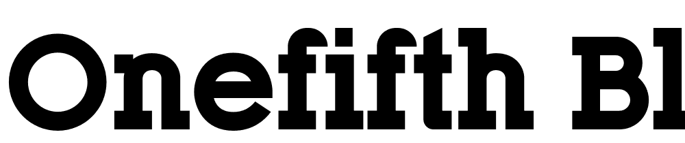 Onefifth-Black font family download free