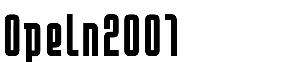 Opeln2001 font family download free