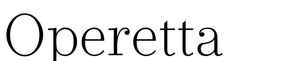 Operetta font family download free