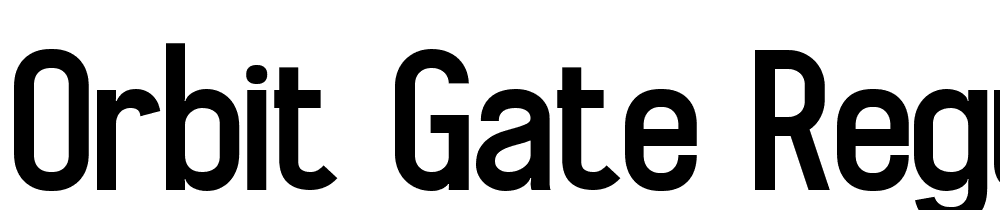 Orbit-Gate-Regular font family download free