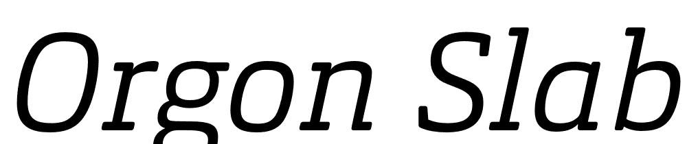 Orgon Slab font family download free