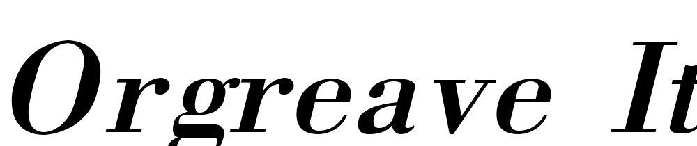 Orgreave-Italic font family download free