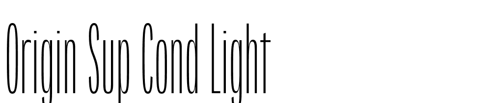 Origin-Sup-Cond-Light font family download free