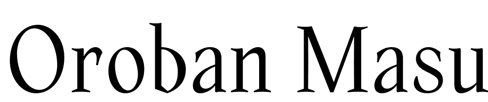 Oroban-Masuria-Trial-Medium font family download free