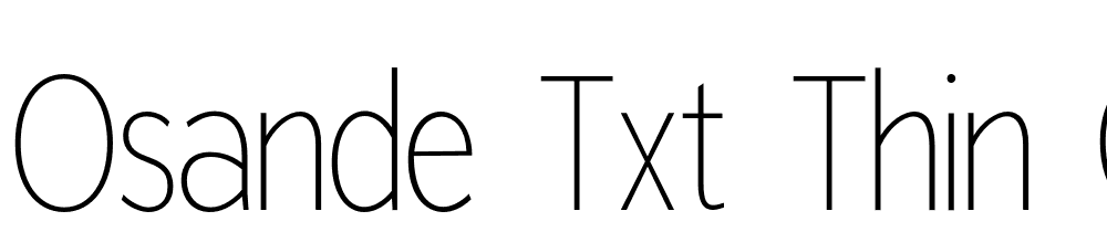 Osande-Txt-Thin-Condensed font family download free