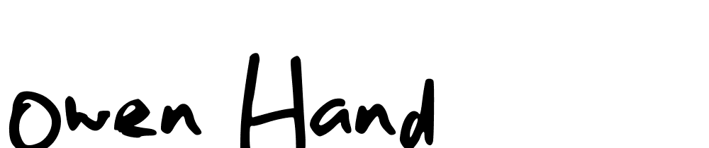 Owen Hand font family download free