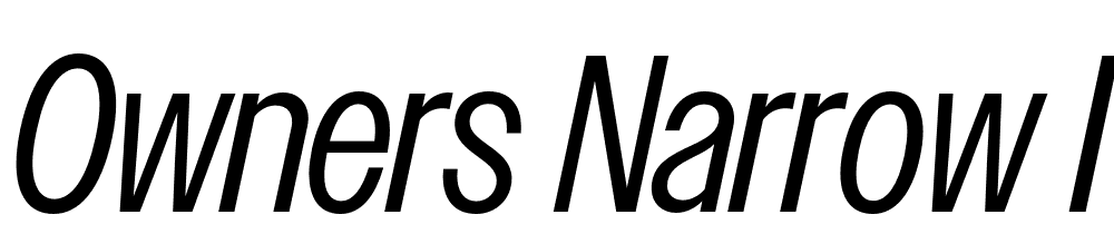 Owners-Narrow-Italic font family download free