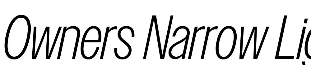 Owners-Narrow-Light-Italic font family download free