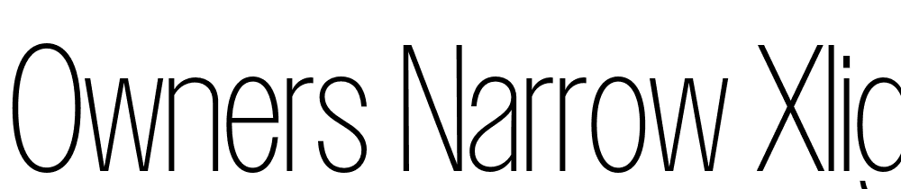 Owners-Narrow-XLight font family download free